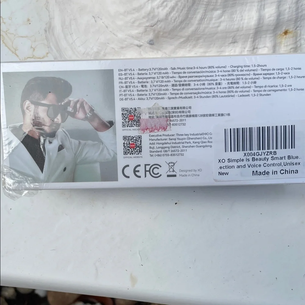 Smart Sunglasses Model -E6 — Black